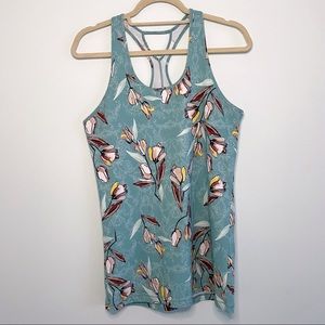 Fitted Long Sports Tank Blouse in Calia by Carrie Underwood Move Top Botanical